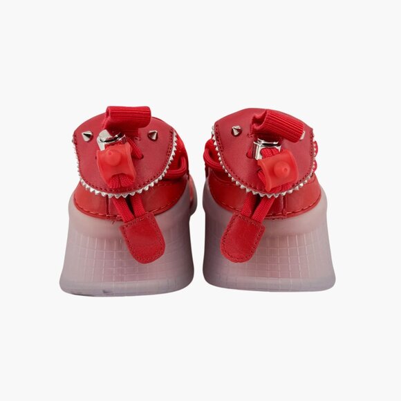 Louboutin Arpoador Drawstring Sock Sneaker Red Suede Size 40 US 10 Women Low Top - Picture 6 of 15